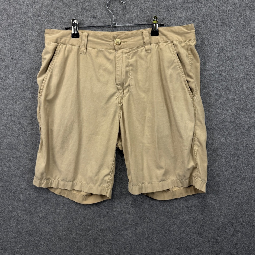 Southern Tide Mens Performance Khaki Shorts Tan Size 33 Stretch Mesh Pockets